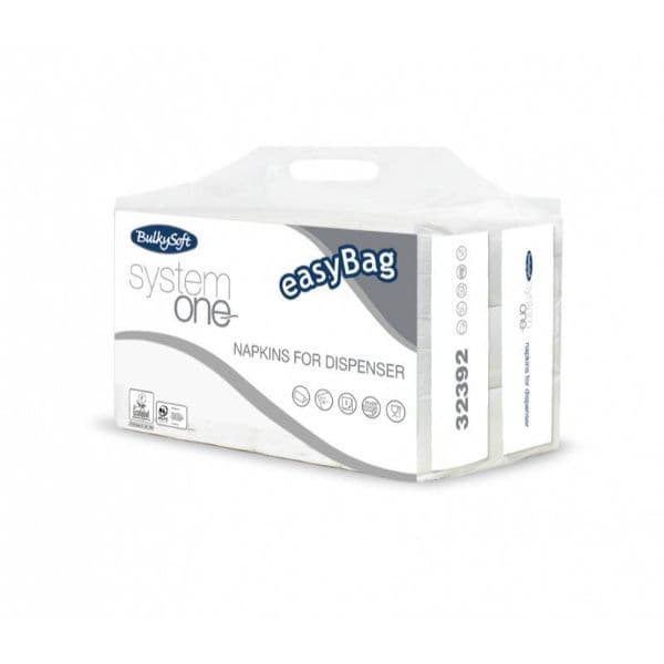 BulkySoft Mini-Servietten SystemOne 100% Zellstoff 2-lagig