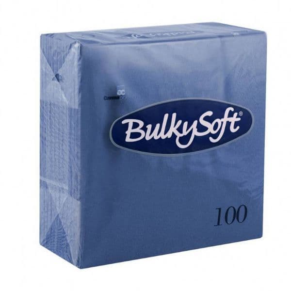BulkySoft Table Top Servietten 100% Zellstoff 1/4-Falz blau