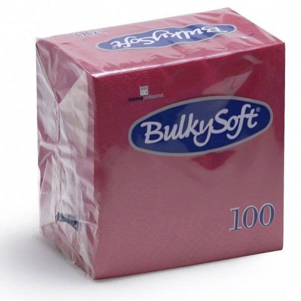 BulkySoft Table Top Servietten 100% Zellstoff 1-4-Falz boredeaux
