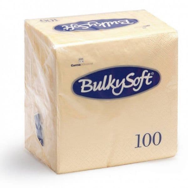 BulkySoft Table Top Servietten 100% Zellstoff 1/4-Falz champagner