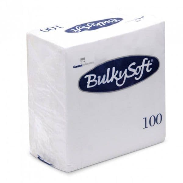 BulkySoft Table Top Servietten 100% Zellstoff 1/4-Falz weiss