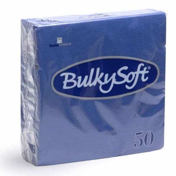 BulkySoft Table Top Servietten 100% Zellstoff 2-lagig blau