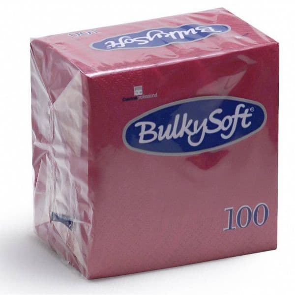 BulkySoft Table Top Servietten 100% Zellstoff 2-lagig 1/4-Falz bordeaux