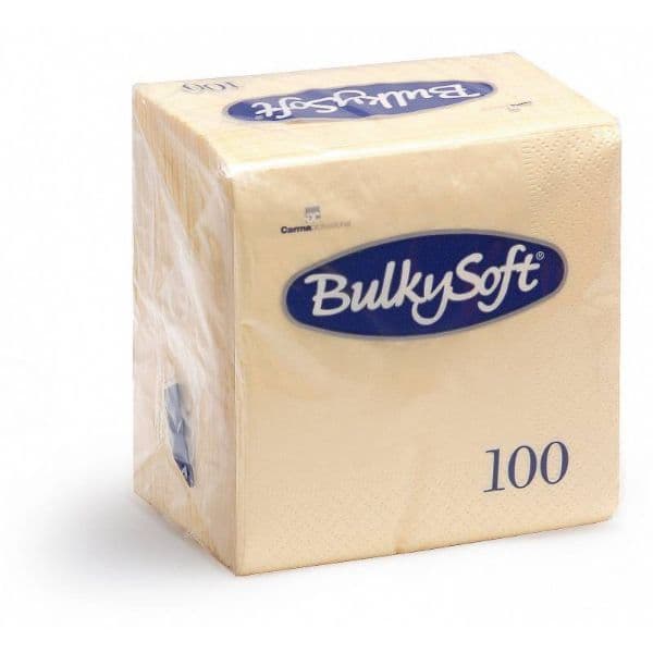 BulkySoft Table Top Servietten 100% Zellstoff 2-lagig 1-4-Falz champagner