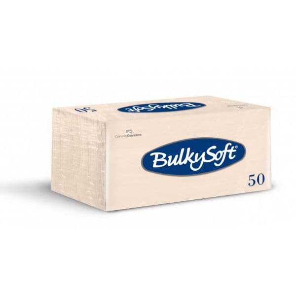 BulkySoft Table Top Servietten 100% Zellstoff 2-lagig 1/8-Falz champagner