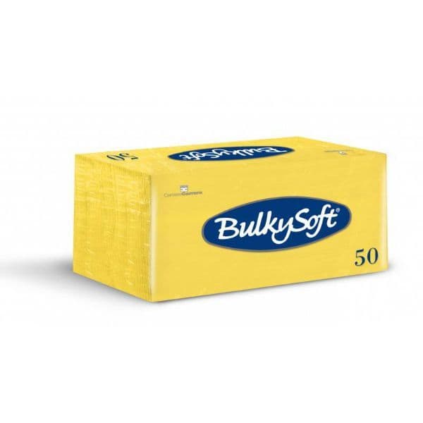 BulkySoft Table Top Servietten 100% Zellstoff 2-lagig 1/8-Falz gelb