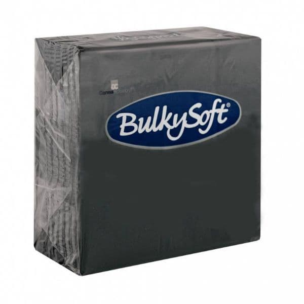 BulkySoft Table Top Servietten 100% Zellstoff 2-lagig schwarz