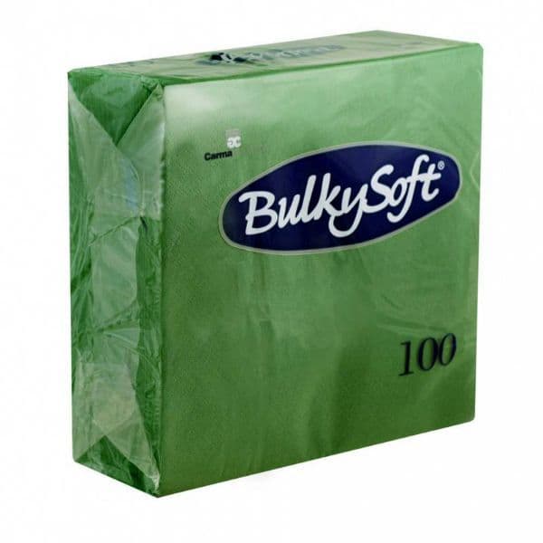 BulkySoft Table Top Servietten 100% Zellstoff 2-lagig tannengrün
