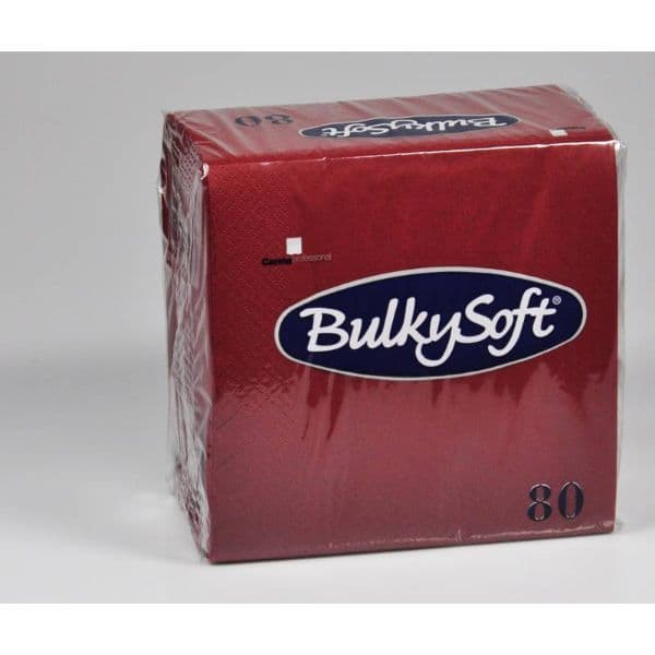 BulkySoft Table Top Servietten 100% Zellstoff 3-lagig bordeaux