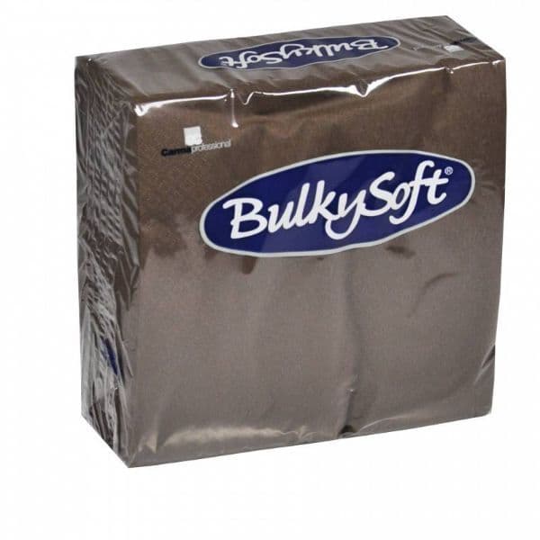 BulkySoft Table Top Servietten 100% Zellstoff 3-lagig braun