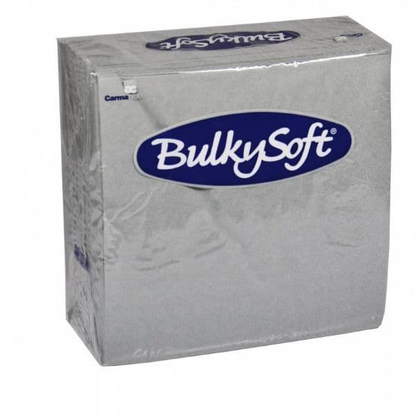 BulkySoft Table Top Servietten 100% Zellstoff 3-lagig grau