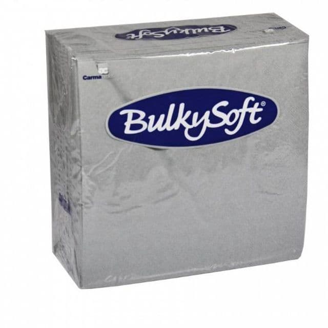 BulkySoft Table Top Servietten 100% Zellstoff 3-lagig grau