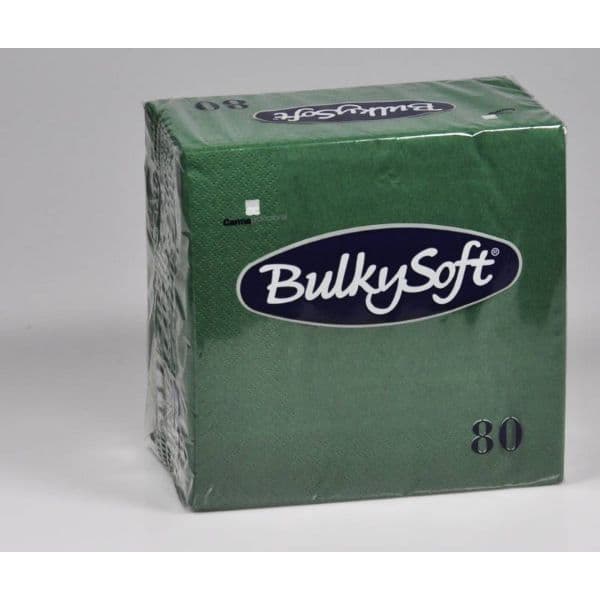BulkySoft Table Top Servietten 100% Zellstoff 3-lagig tannengrün