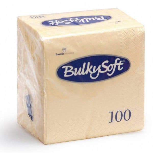 BulkySoft Table Top Servietten 100% Zellstoff, 2-lagig, 1/4-Falz champagner
