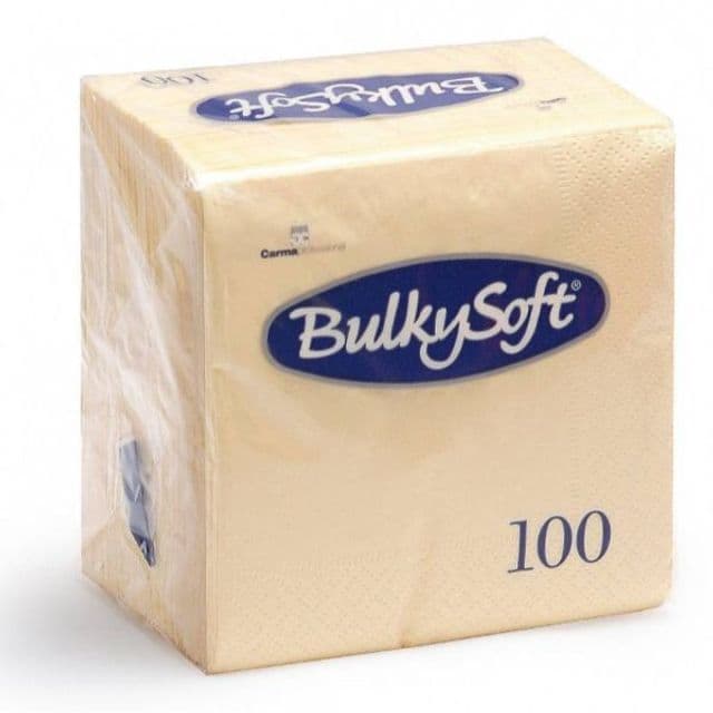 BulkySoft Table Top Servietten 100% Zellstoff, 2-lagig, 1/4-Falz champagner