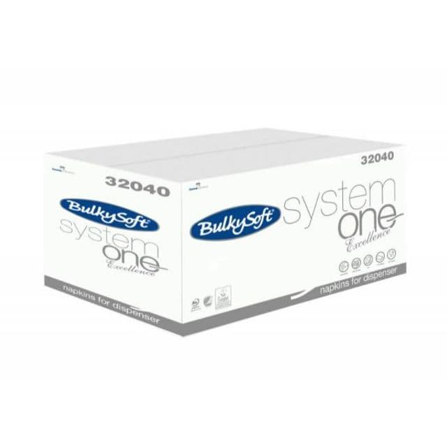 BulkySoft Table Top Servietten SystemOne Plus 100% Zellstoff 2-lagig