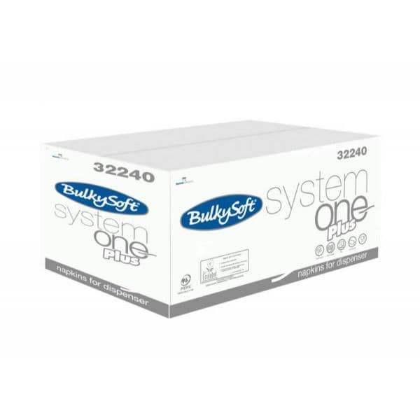 BulkySoft Table Top Servietten SystemOne Plus 100% Zellstoff 2-lagig