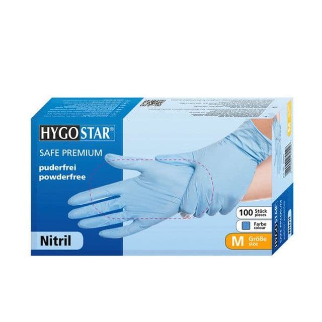 HYGOSTAR Handschuhe SAFE PREMIUM Nitril blau puderfrei