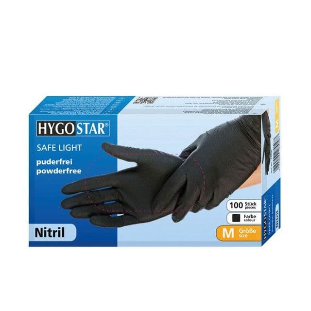 HYGOSTAR SAFE LIGHT Einweghandschuhe Nitril schwarz