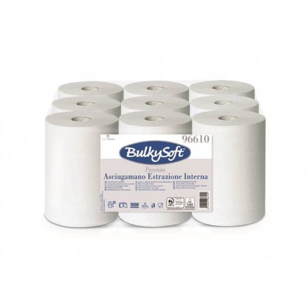 Mini-Reinigungsrolle BulkySoft Premium 2-lagig - mit 100% Zellstoff