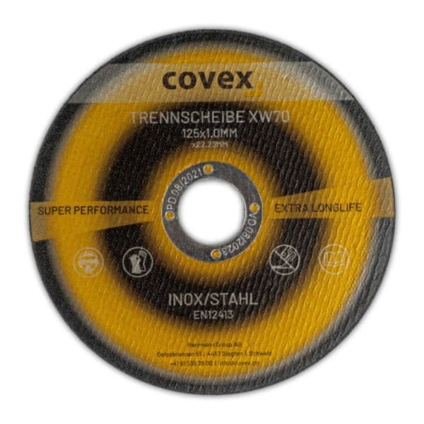 covex Trennscheibe für INOX/Stahl 125x1.0x22.23mm