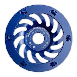 covex PKD Schleiftopf mit Hai-Fisch Fächerform „Blue Power“ 125×22.23mm
