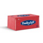 BulkySoft Table Top Servietten 100% Zellstoff 2-lagig 1/8-Falz rot