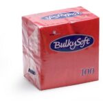 BulkySoft Table Top Servietten 100% Zellstoff 2-lagig rot