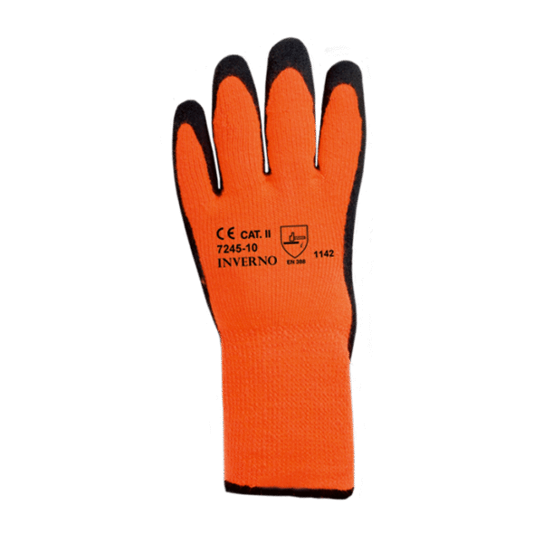 Kälte-Schutzhandschuhe leuchtorange INVERNO