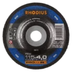RHODIUS RS2 Schruppscheibe: Effizientes Schleifen von Stahl mit hoher Leistung und Standzeit.