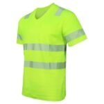 Warnschutz T-Shirt Gipfelstürmer 015 mit Elastik-Reflexstreifen, neongelb