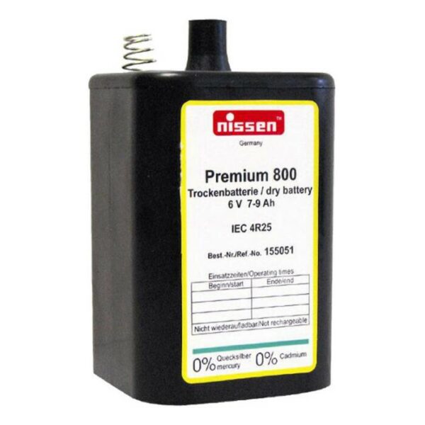 Trocken-Blockbatterie 6V 7-9Ah Nissen
